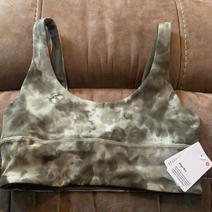 Lululemon Align Bra , size 4 , color tiedye grey and white